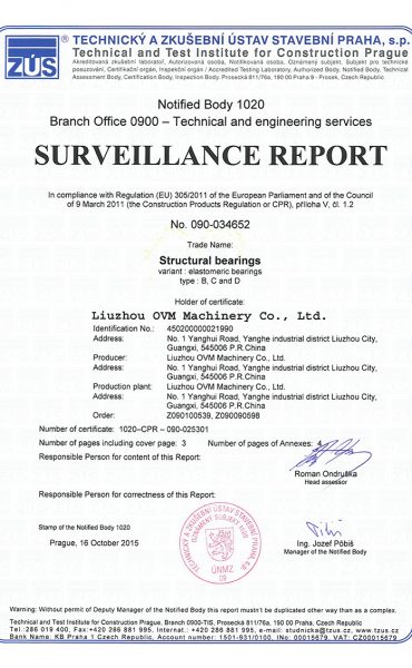 surveillance report - bearings